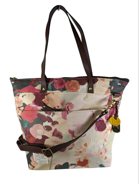 R canvas floral tote American made