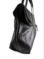 R leather fold over shoulder