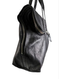 R leather fold over shoulder