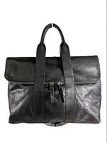 R leather fold over shoulder