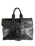 R leather fold over shoulder