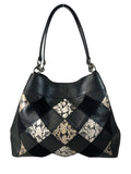 Patchwork triple entry handbag