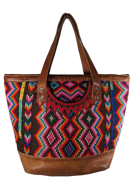 R woven leather trim tote retails $