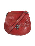 R Embossed Cutout Flap Crossbody