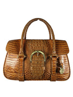 R Croc Buckle Satchel