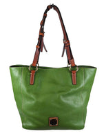 R Pebbled Leather Tote