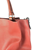 Pebble leather triple entry handbag