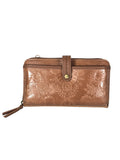 Embossed leather crossbody