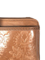 Embossed leather crossbody