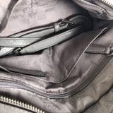 Pebble leather zip flap handbag